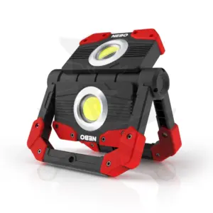 Szerelőlámpa (Munkalámpa) LED COB + 2 ledes dönthető akkus 2000lm- Nebo