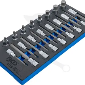 Tálcás BGS Bit 1/2" Imbusz készlet 5-19 mm 24 db-os 1/3 - EVA tálcás