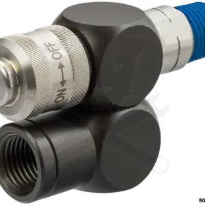 Levegő csatlakozó adapter-forgós, szabályzós 2x360-fok 1/4"KM Pichler