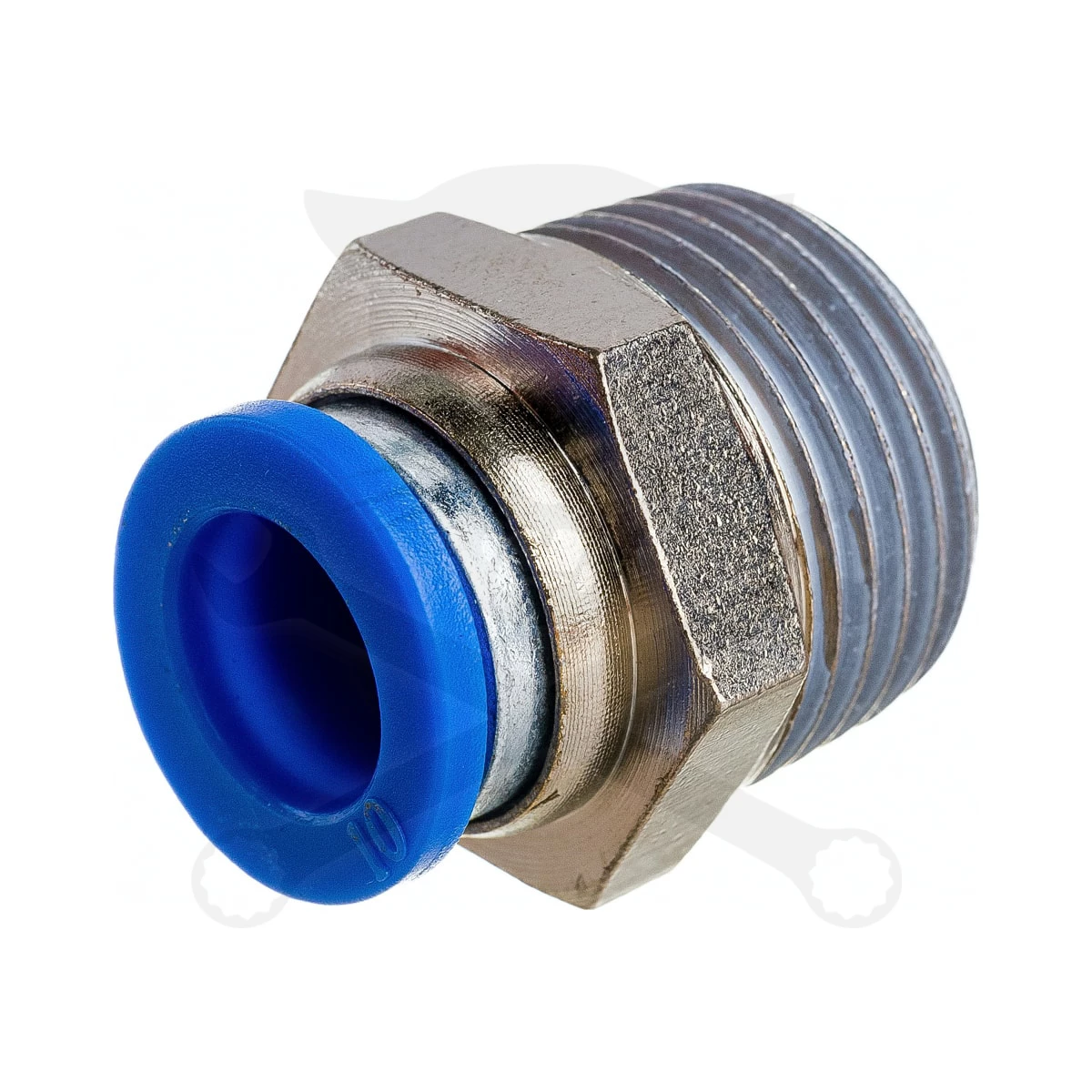 Levegős csatlakozó műanyag csőhöz 10 mm - KM 1/2"
