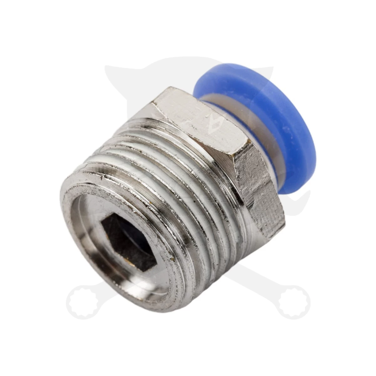Levegős csatlakozó műanyag csőhöz 10 mm - KM 1/2" - Image 2