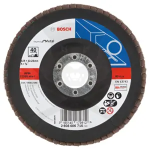 Lamellás csiszoló - D125 mm K40 Expert for Metal - Bosch (2.608.606.716)