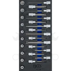 Tálcás BGS Bit 1/2" Torx készlet T20-T70 26 db-os 1/3 - EVA tálcás