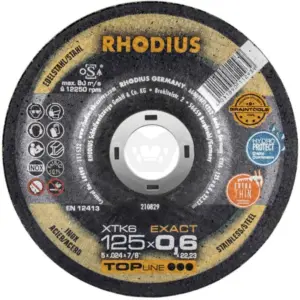 Vágókorong 125 x 0.6 x 22.23 mm INOX - Rhodius