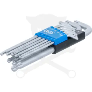 Torxkulcs "L" alakú készlet 09 db-os T10-T50 gömbvégű - BGS