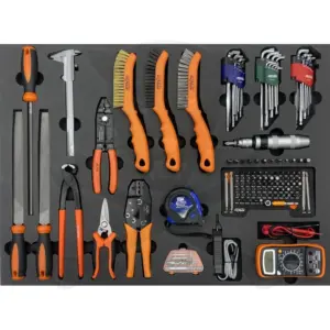 Tálcás SP Tools "XL" Kiegészítő Fogó-Kalapács stb. készlet 128db-os