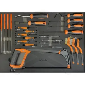 Tálcás SP Tools "M" Kaparók + Mikro Csavarhúzók + Fűrész készlet 24 db-os