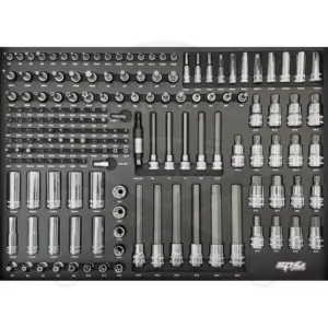 Tálcás SP Tools "M" Rátűzőkulcs klt 1/4"-3/8"-1/2" 171 db-os
