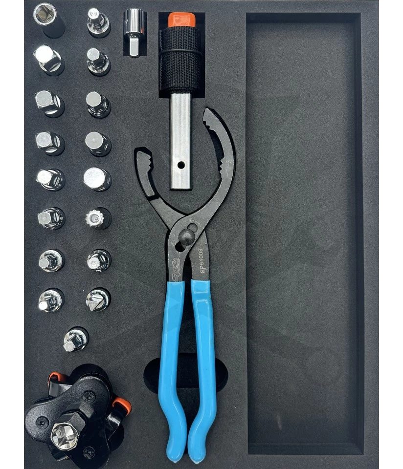 Tálcás SP Tools "S" Olajcsere készlet 21db-os