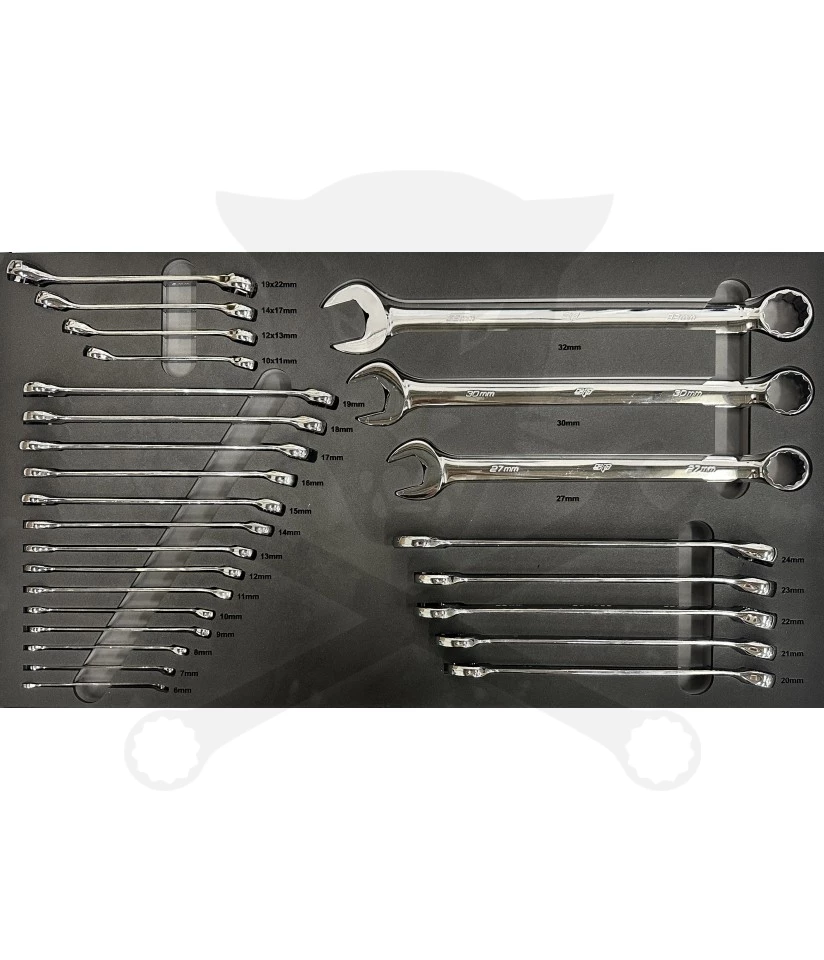 Tálcás SP Tools "XL" Csillag-villáskulcs készlet 26 db-os - QUAD DRIVE