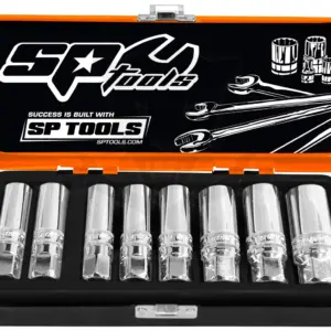 Gyertyakulcs készlet 3/8" 8 db-os 13-14-16-18-19-13/16"+12-14 mm SP Tools