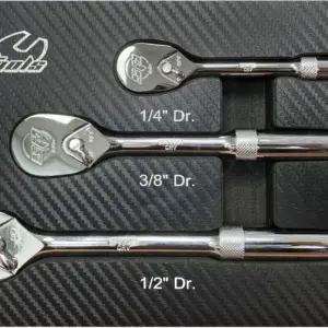 Crowa racsnis kulcs készlet 3 db-os 90 fogas 1/2"-3/8"-1/4" - SP Tools