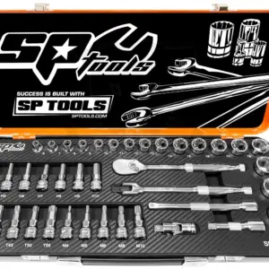 Dugókulcs készlet 3/8" 6 lap 6-22 mm + rátűzőkulcsok 39 db-os SP Tools
