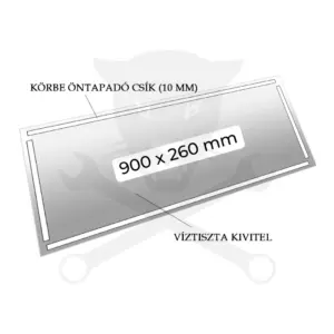 Homokfúvó szekrényhez fólia 990 L-hez 1 db VILÁGÍTÁSRA 900x260mm