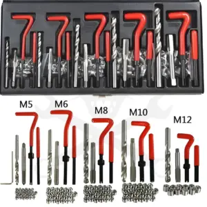 Menetjavító készlet 130 db-os: M5-M6-M8-M10-M12 - WINMAX
