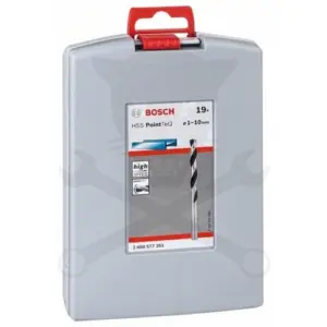 Csigafúró készletHSS 19 db-os 1,0 - 10,0 mm PointTeQs - Bosch (2.608.577.351)