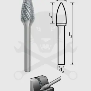 Turbómaró  6 x 18 mm csúcsíves forma, hegyes végű, SPG 0618/S6 MX