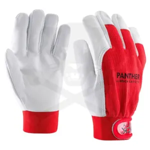 Kesztyű - sofőrkesztyű - báránybőr Panther 12 / XXXL Piros