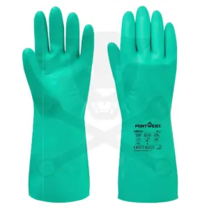 Alkatrészmosó Kesztyű 0,4 mm vastagság Nitril 32 cm  9/L - Portwest