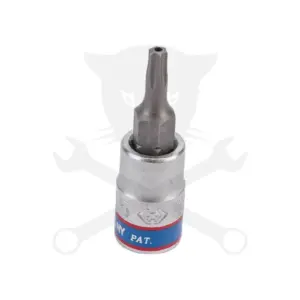 Rátűzőkulcs - crowa+bit 1/4" torx, furatos TPX15 - King Tony
