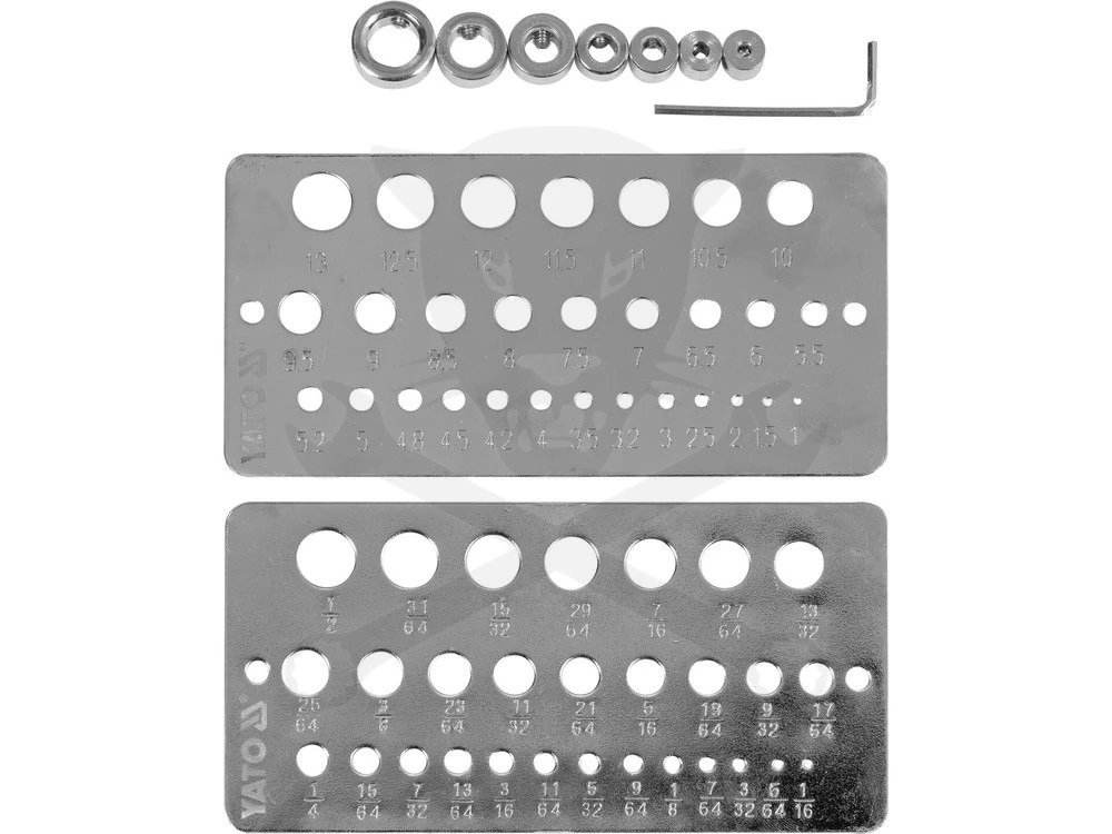 Furatmérő és mélységhatároló készlet 1.0 - 13.0 mm, 1/16" - 1/2" - Yato
