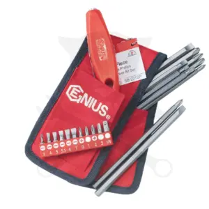 Bit készlet egyenes+ nyél lapos és csilalgfejű 1/4" - 5/16" Genius