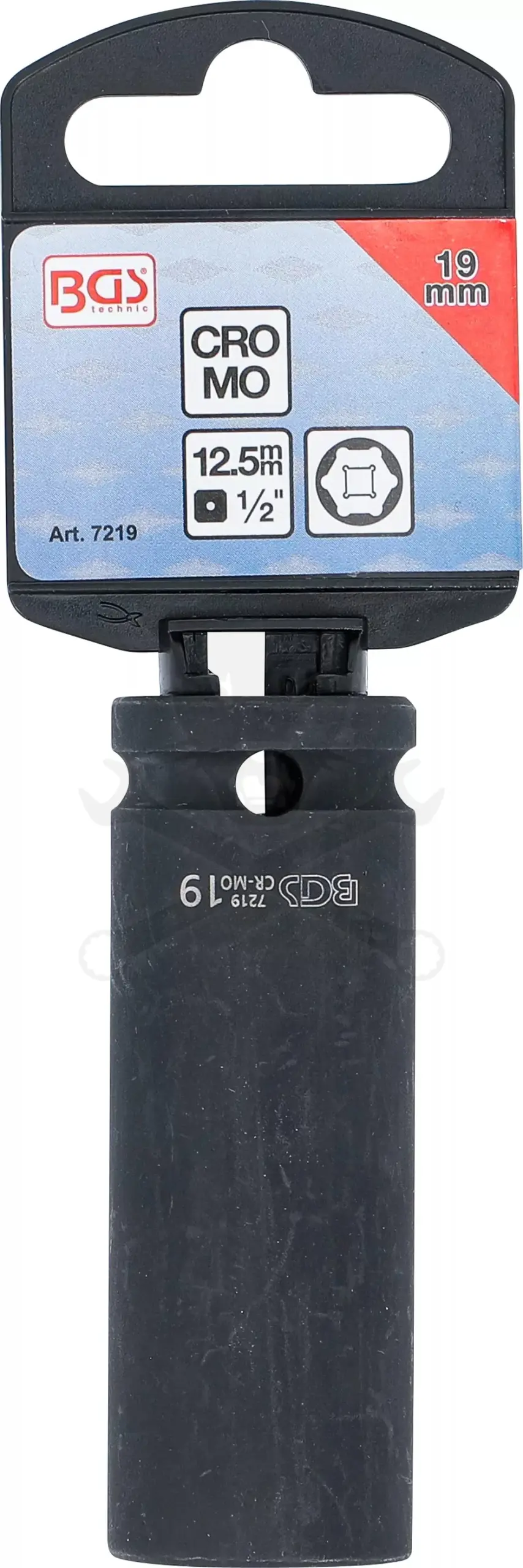 Légkulcsfej 1/2" 6 l.h. 19-es - BGS - Image 2