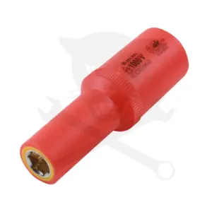 Dugókulcs VDE 1000 V Szigetelt/Hibrid hosszú, mágneses 3/8"  8 mm