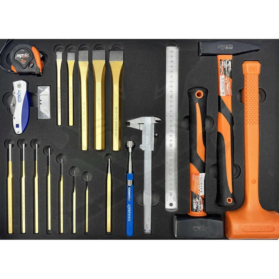 Tálcás SP Tools "M" Lakatos szerszám készlet 22 db-os