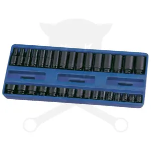 Légkulcsfej készlet 3/8" 32 db 7-22 mm rövid + hosszú, 6 lapú - Genius