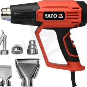 Hőlégfúvó digitális, 2 fokozat 1600W, 500 l/perc, 50-650°C - Yato