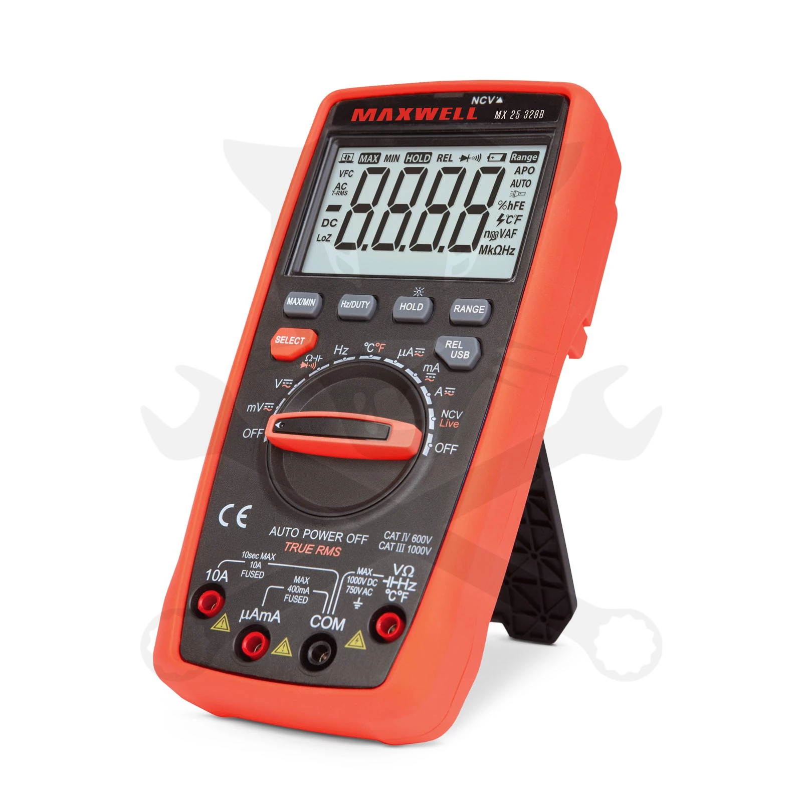 Multiméter, digitális DC 1000V / AC 750V NCV - USB - Maxwell