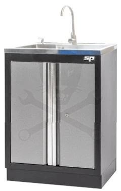 Műhelybútor SP SERIES Alsó rész: Mosogató szekrény + INOX + Csaptelep