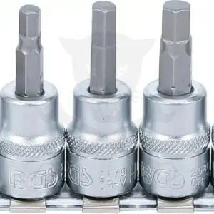 Rátűzőkulcs - crowa+bit készlet 3/8" Imbusz 7 db-os 3-10 mm - BGS
