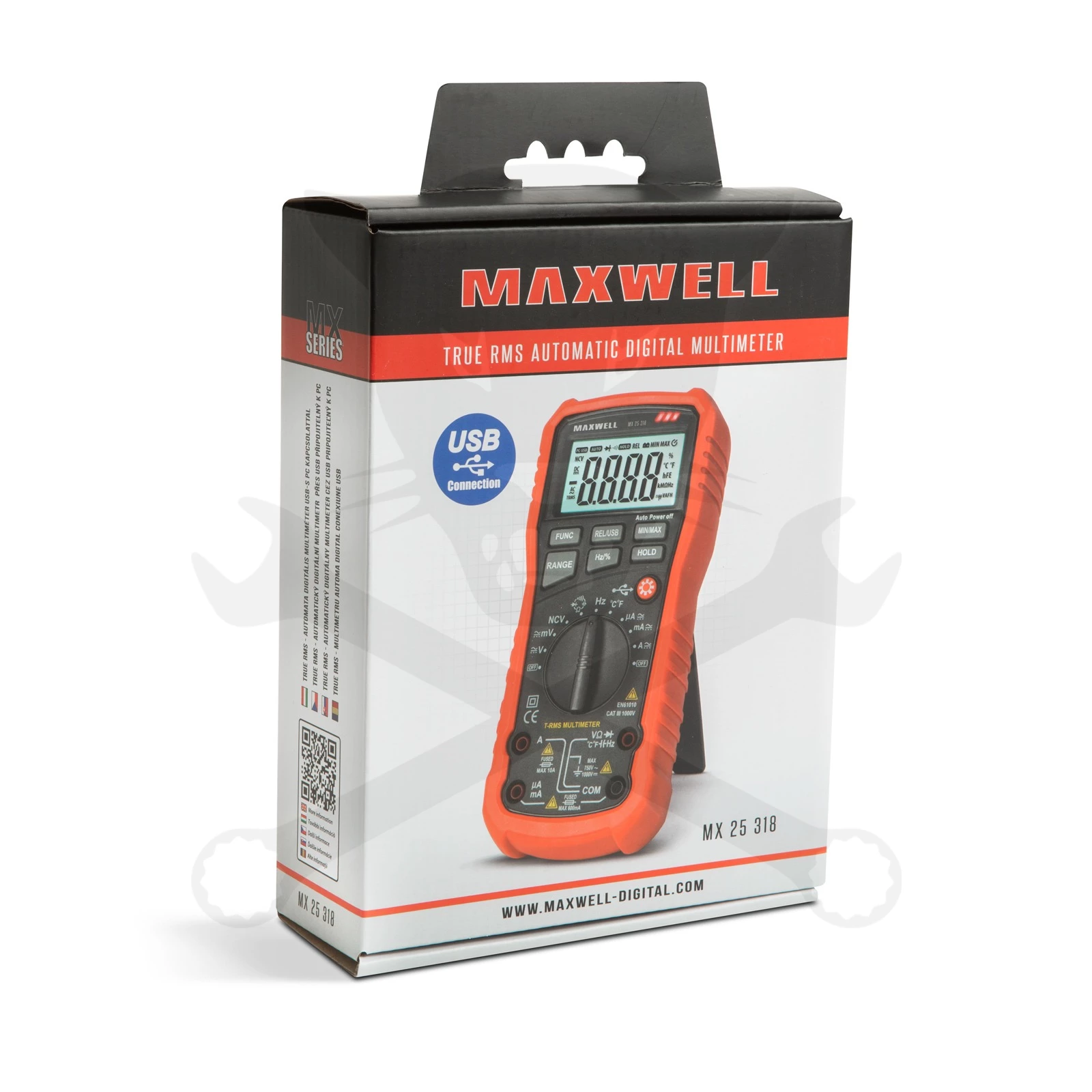 Multiméter, digitális DC 1000V / AC 750V NCV - USB - Maxwell - Image 4