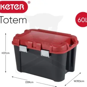 Szerszámos láda Totem egyterű tároló 4 csatos 590x395x360mm 60L CURVER