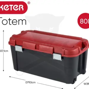 Szerszámos láda Totem egyterű tároló 4 csatos 795x395x370mm 80L CURVER