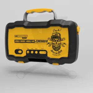 Akkumulátor bikázó-indító (starter) 12 V - 2000A + Akkus Kompresszor