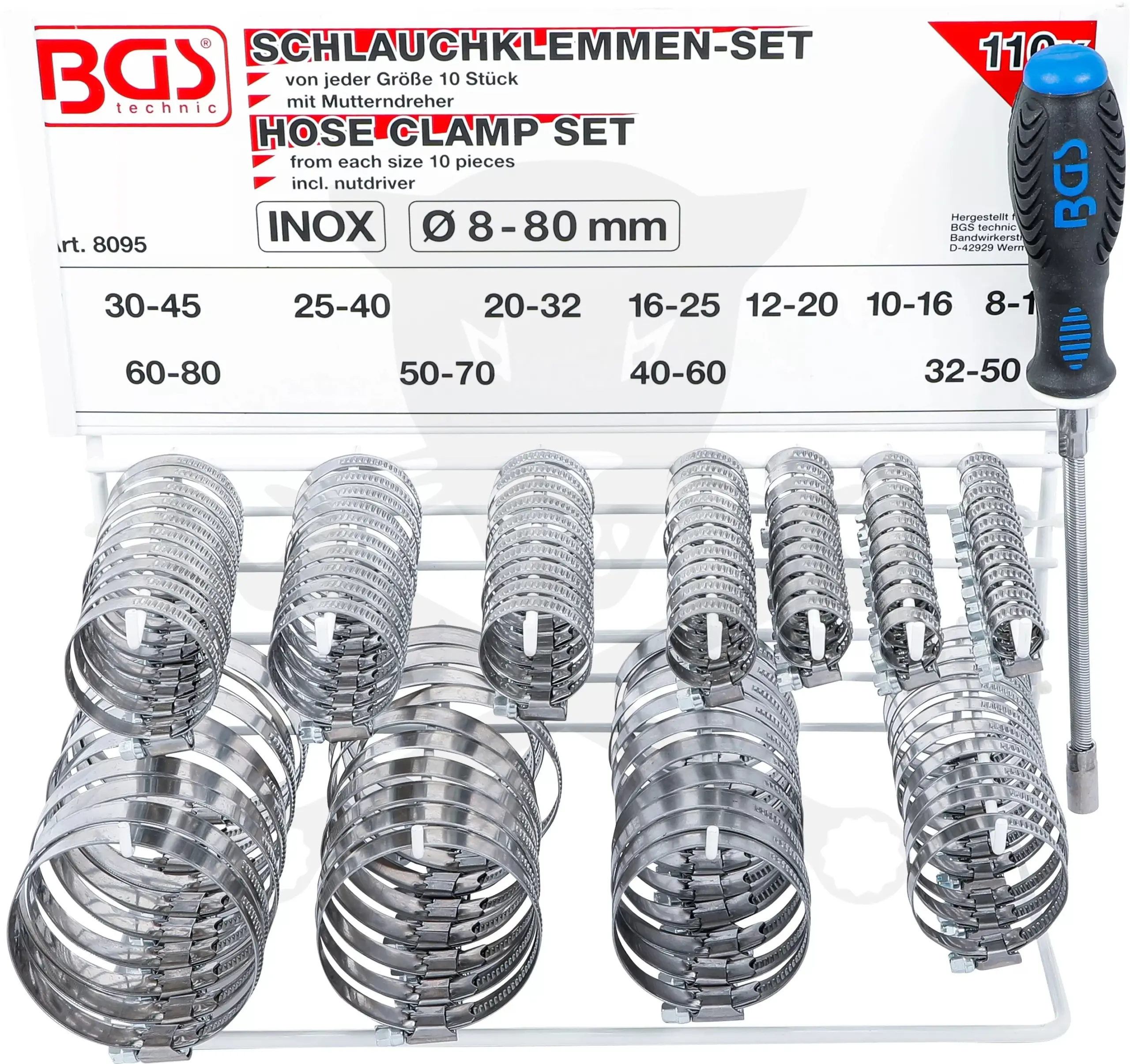 Bilincs készlet 111 db-os + ajándék bilncs csavarhúzó - rozsdamentes - BGS - Image 4