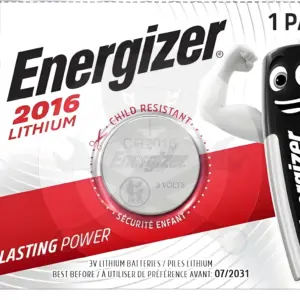 Elem 3V - CR2016 gombelem - Li Energizer Kartella