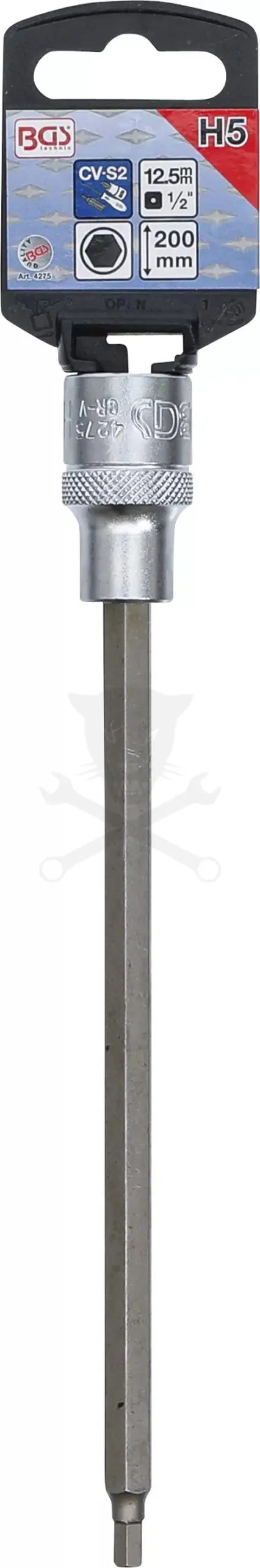 Rátűzőkulcs - crowa+bit 1/2" imbusz 5x200 mm hosszú - Image 2
