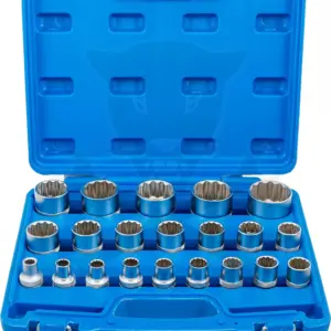 Dugókulcs - crowafej készlet 1/2" 12 szögű rövid 8-36 mm 21 db-os - BGS