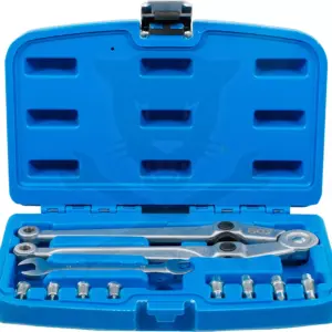 Körmöskulcs, oldalcsapos készlet - cserélhető két csapos: 2.5 - 9.0 mm BGS