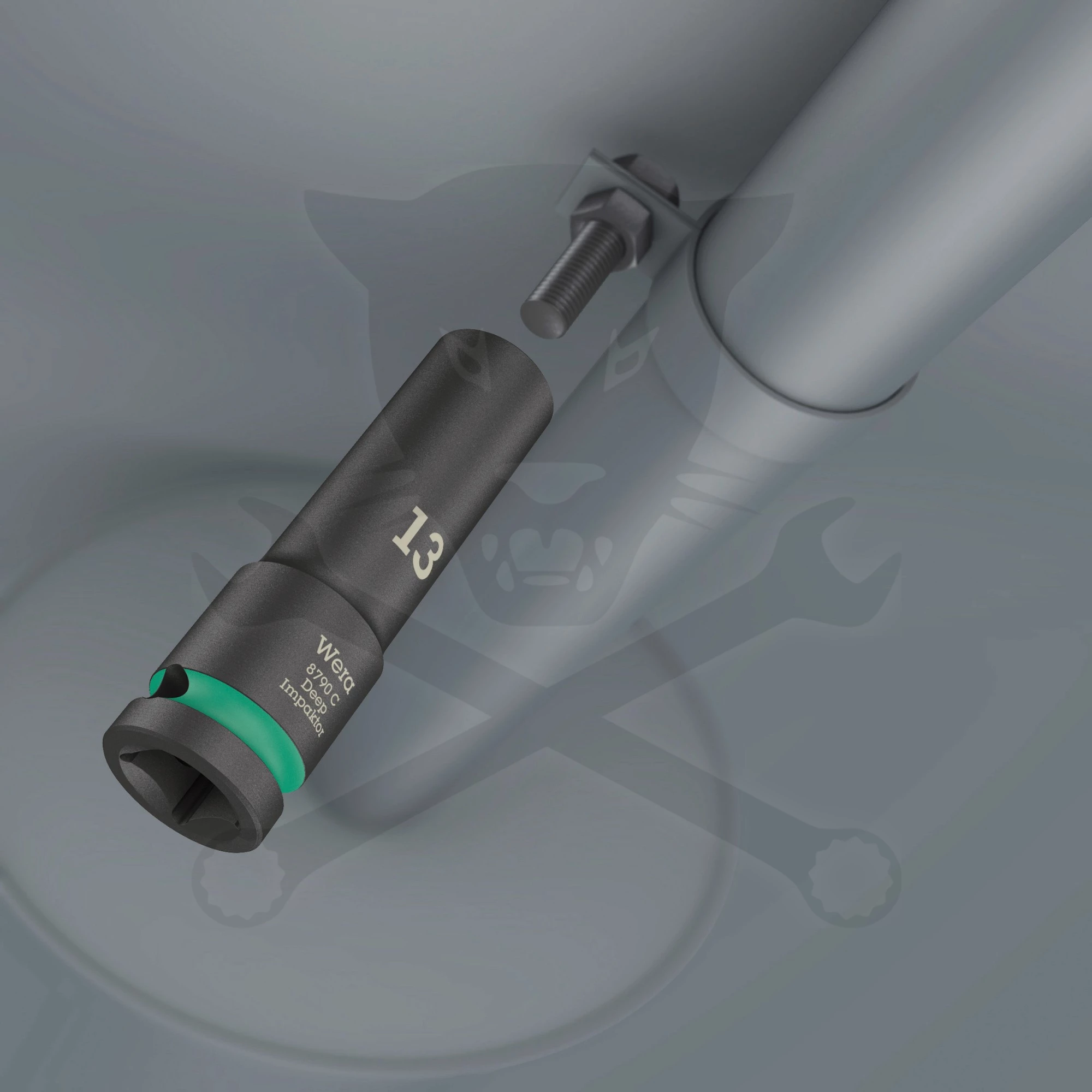 Légkulcsfej készlet 1/2" 11 db-os hosszú 13-27 mm Zyklop Impaktor - - Image 2