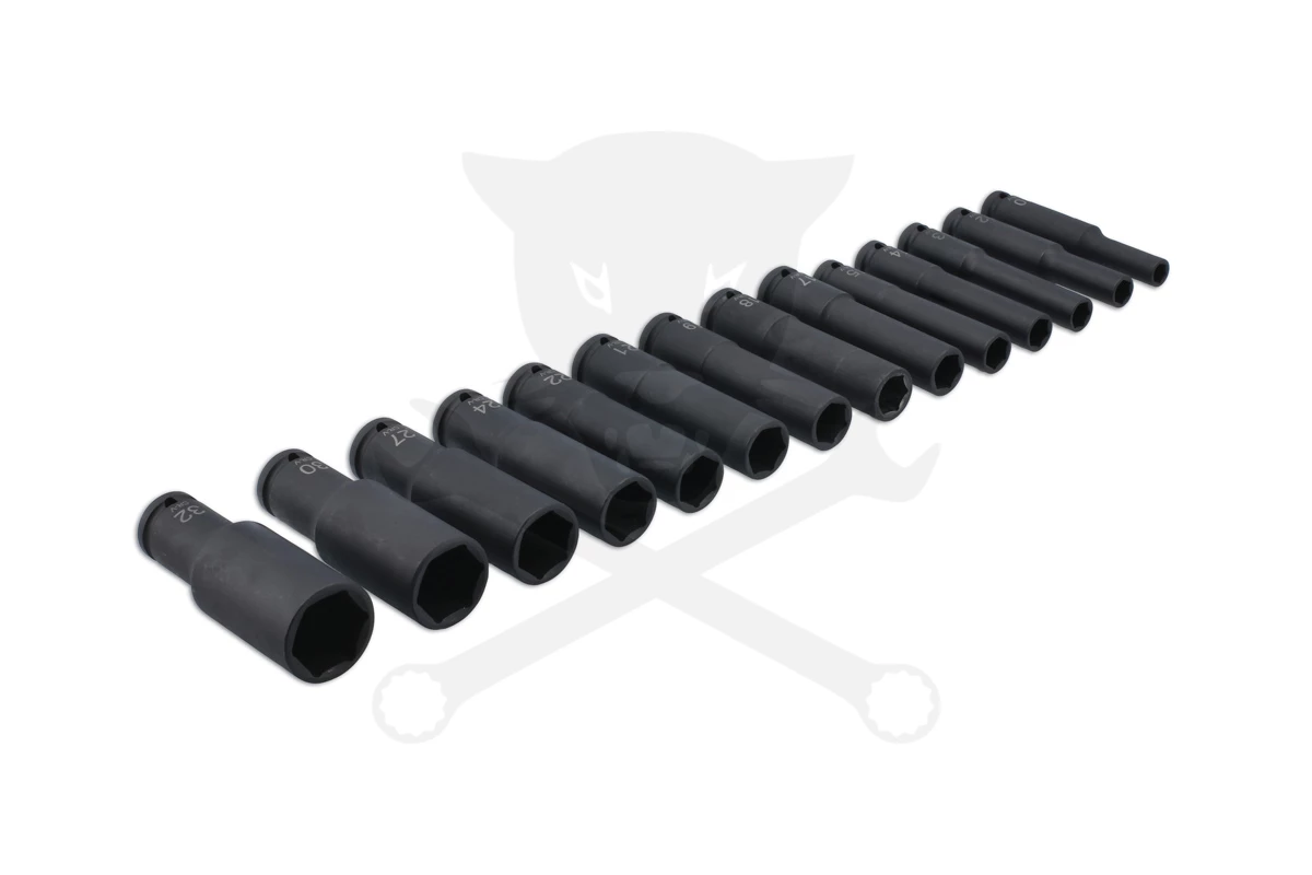 Légkulcsfej készlet 1/2" 14 db 10-32 mm metrikus 120 mm extra hosszú kiv. - Image 3