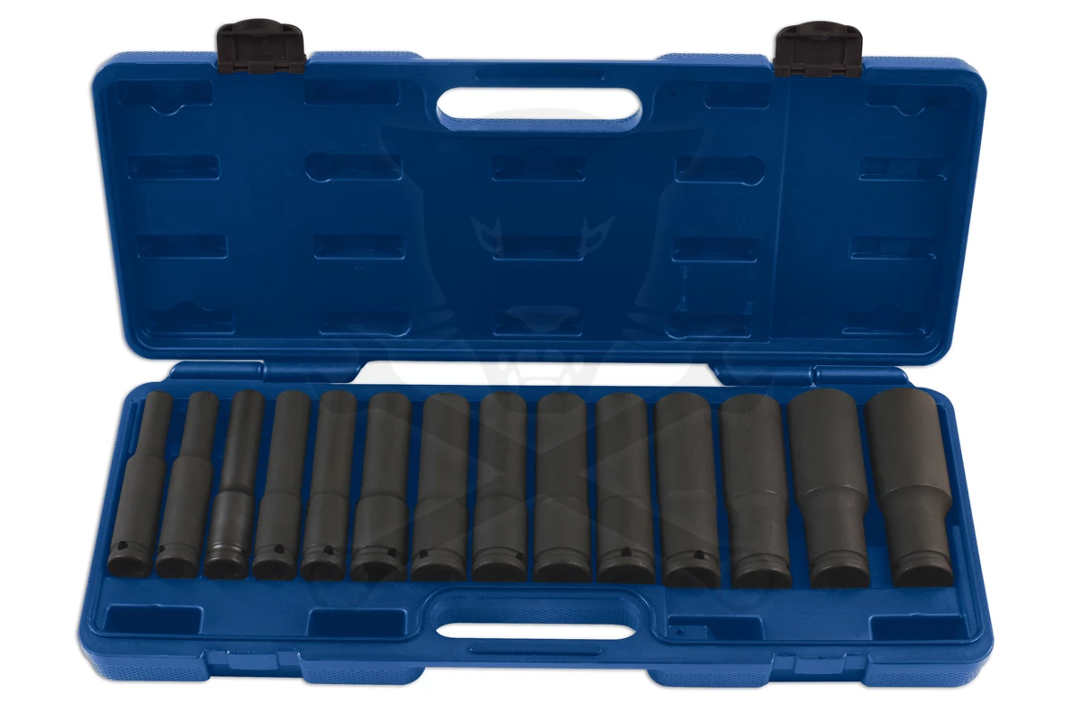 Légkulcsfej készlet 1/2" 14 db 10-32 mm metrikus 120 mm extra hosszú kiv. - Image 4