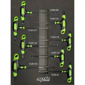Tálcás SP Tools  "S" T-fogós Torx  készlet 8db-os