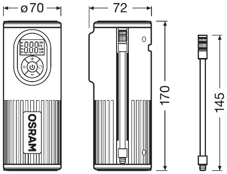 OSRAM Sűrített levegős abroncsvizsgáló/-töltő - Image 6